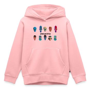 Afrique - Sweat Premium à capuche enfant bio - rose - Devant - AI Model Kid Female (0cm)