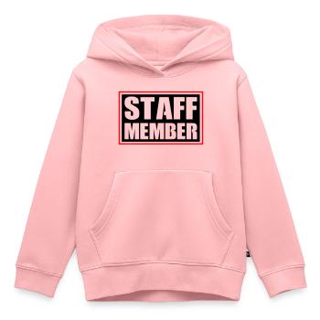 Membres du personnel - Sweat Premium à capuche enfant bio - rose - Devant - AI Model Kid Female (0cm)