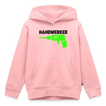 handwerker - Kinder Premium Organic Hoodie - Rosa - Vorne - AI Model Kid Female (0cm)