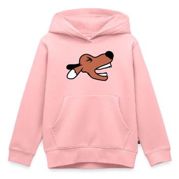 Chien, en colère, mordant, dangereux, aboiement, aboiement, fort, jappement - Sweat Premium à capuche enfant bio - rose - Devant - AI Model Kid Female (0cm)