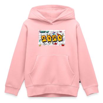 Future Flow 2020 Graffiti – 5 ans d’audace - Sweat Premium à capuche enfant bio - rose - Devant - AI Model Kid Female (0cm)