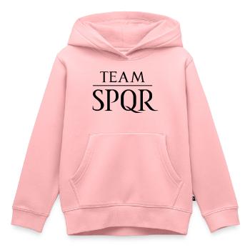Team SPQR Logo Vektor Dunkel - Kinder Premium Organic Hoodie - Rosa - Vorne - AI Model Kid Female (0cm)