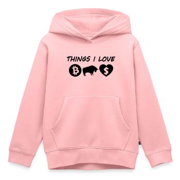Der Bitcoin Investor - Kinder Premium Organic Hoodie - Rosa - Vorne - AI Model Kid Female (0cm)
