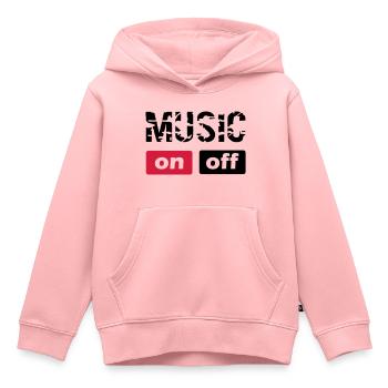 musique - Sweat Premium à capuche enfant bio - rose - Devant - AI Model Kid Female (0cm)