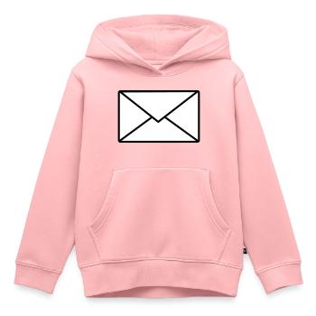 Lettre - Sweat Premium à capuche enfant bio - rose - Devant - AI Model Kid Female (0cm)