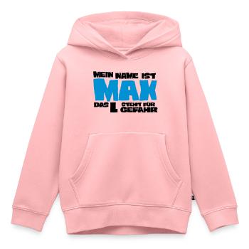 max - Kinder Premium Organic Hoodie - Rosa - Vorne - AI Model Kid Female (0cm)