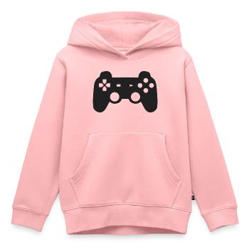 Contrôleur PLSTN - Sweat Premium à capuche enfant bio - rose - Devant - AI Model Kid Female (0cm)