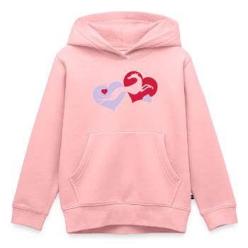 levrier_valentin2 - Kids Premium Organic Hoodie - rose - Front - AI Model Kid Female (0cm)