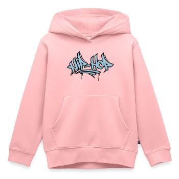Hip Hop - Sweat Premium à capuche enfant bio - rose - Devant - AI Model Kid Female (0cm)