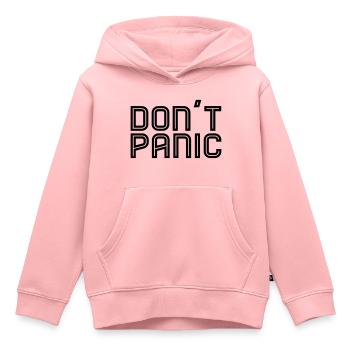 Don't Panic - Kinder Premium Organic Hoodie - Rosa - Vorne - AI Model Kid Female (0cm)