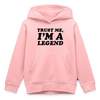 Legend - Sweat Premium à capuche enfant bio - rose - Devant - AI Model Kid Female (0cm)