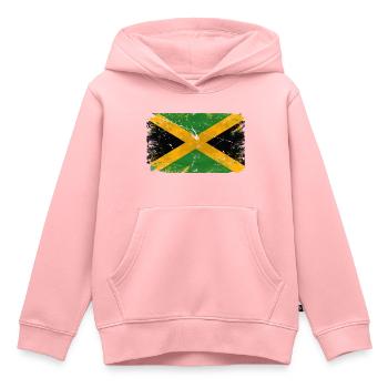 Jamaica Vintage Flag - Kinder Premium Organic Hoodie - Rosa - Vorne - AI Model Kid Female (0cm)