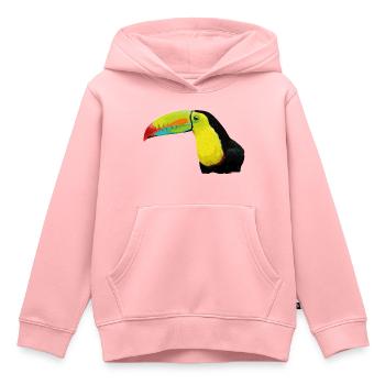Green-billed toucan - Kids Premium Organic Hoodie - rose - Front - AI Model Kid Female (0cm)