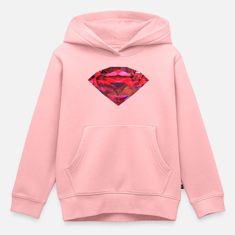 Reddish Ruby - Kids Premium Organic Hoodie - rose