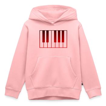 Musikinstrument - Klavier - Kinder Premium Organic Hoodie - Rosa - Vorne - AI Model Kid Female (0cm)