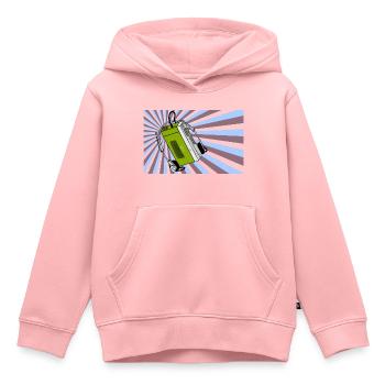 Walkman, retro, nerd, vintage, old school - Kinder Premium Organic Hoodie - Rosa - Vorne - AI Model Kid Female (0cm)