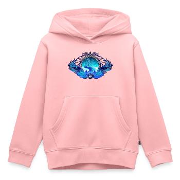 Froid hivernal - Sweat Premium à capuche enfant bio - rose - Devant - AI Model Kid Female (0cm)