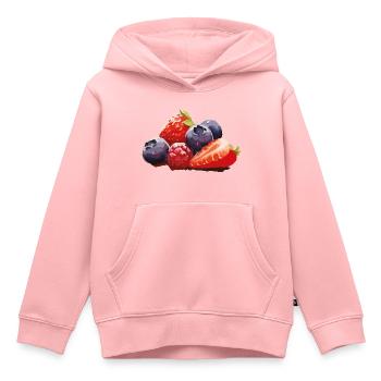 obst 2 - Kinder Premium Organic Hoodie - Rosa - Vorne - AI Model Kid Female (0cm)