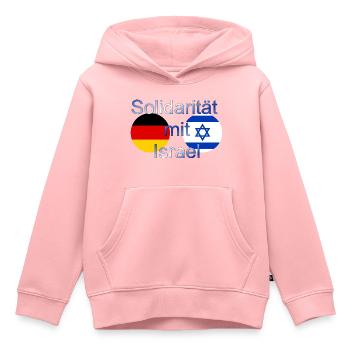 Solidarität mit Israel - Kinder Premium Organic Hoodie - Rosa - Vorne - AI Model Kid Female (0cm)
