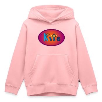 Kite Schriftzug Oval - Kinder Premium Organic Hoodie - Rosa - Vorne - AI Model Kid Female (0cm)