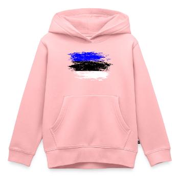 Estland Flagge used - Kinder Premium Organic Hoodie - Rosa - Vorne - AI Model Kid Female (0cm)