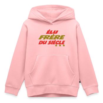Elu Frère du siècle - Sweat Premium à capuche enfant bio - rose - Devant - AI Model Kid Female (0cm)
