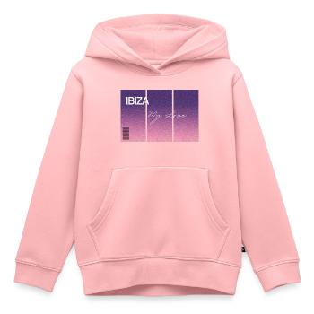 Ibiza, my love. Andenken mit GPS Daten - Kinder Premium Organic Hoodie - Rosa - Vorne - AI Model Kid Female (0cm)