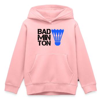 federball Badminton - Kinder Premium Organic Hoodie - Rosa - Vorne - AI Model Kid Female (0cm)