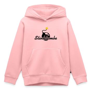 bombe puante - Sweat Premium à capuche enfant bio - rose - Devant - AI Model Kid Female (0cm)