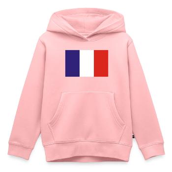 Frankreich - Kinder Premium Organic Hoodie - Rosa - Vorne - AI Model Kid Female (0cm)