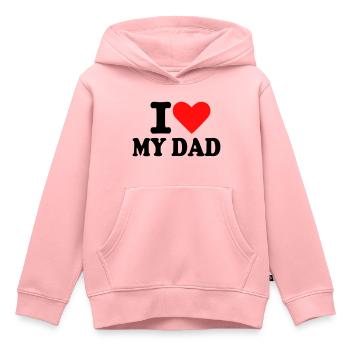Dad - Père - Sweat Premium à capuche enfant bio - rose - Devant - AI Model Kid Female (0cm)