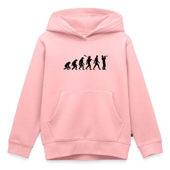 Evolution - Trompete - Musiker - Blasinstrument - Kinder Premium Organic Hoodie - Rosa - Vorne - AI Model Kid Female (0cm)