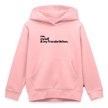 Me, myself & my Franzbrötchen - Kinder Premium Organic Hoodie - Rosa - Vorne - AI Model Kid Female (0cm)