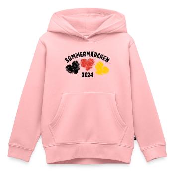 Sommermärchen 2024 Herz Deutschland - Kinder Premium Organic Hoodie - Rosa - Vorne - AI Model Kid Female (0cm)