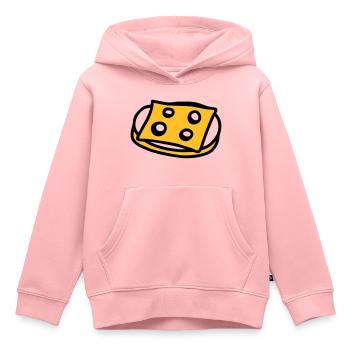 Käsebrot - V2 - Kinder Premium Organic Hoodie - Rosa - Vorne - AI Model Kid Female (0cm)