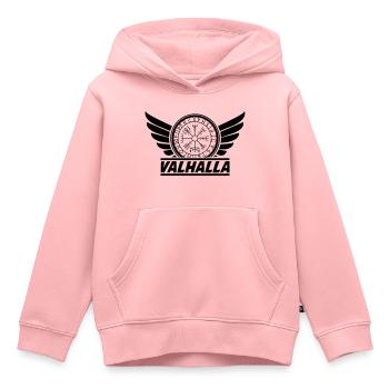 Valhalla Kompass - Kinder Premium Organic Hoodie - Rosa - Vorne - AI Model Kid Female (0cm)