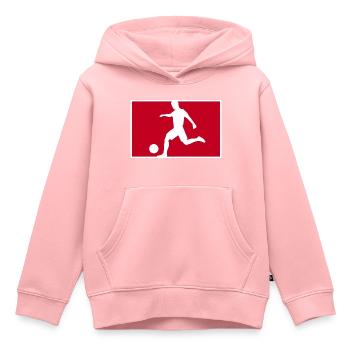 football logo - Kids Premium Organic Hoodie - rose - Front - AI Model Kid Female (0cm)