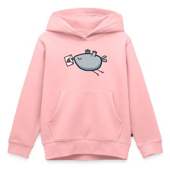 Vogel mit Liebesbrief - Kinder Premium Organic Hoodie - Rosa - Vorne - AI Model Kid Female (0cm)
