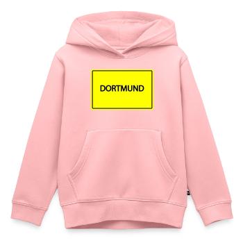 Town sign Dortmund - Kids Premium Organic Hoodie - rose - Front - AI Model Kid Female (0cm)