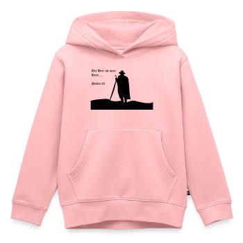 Der Herr ist mein Hirte - Kinder Premium Organic Hoodie - Rosa - Vorne - AI Model Kid Female (0cm)