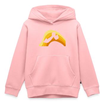 Starker Mann Muskeln - Kinder Premium Organic Hoodie - Rosa - Vorne - AI Model Kid Female (0cm)