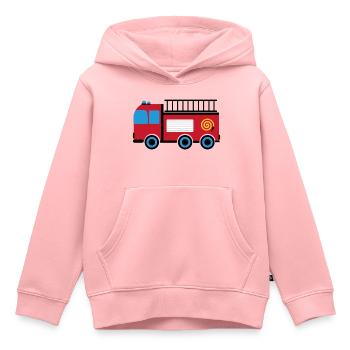 Feuerwehr Truck - Kinder Premium Organic Hoodie - Rosa - Vorne - AI Model Kid Female (0cm)