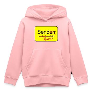 Send Münster - Kinder Premium Organic Hoodie - Rosa - Vorne - AI Model Kid Female (0cm)
