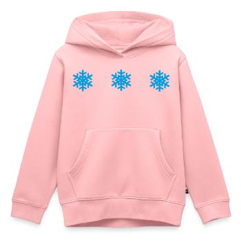 3 Snowflakes Winter Stars Sports d’hiver Équipe de ski - Sweat Premium à capuche enfant bio - rose - Devant - AI Model Kid Female (0cm)