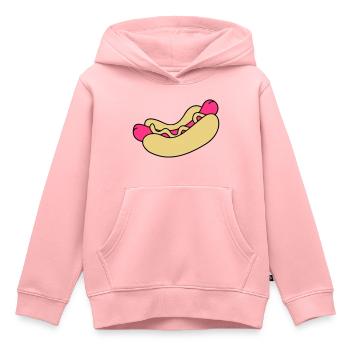 Hot Dog - Kinder Premium Organic Hoodie - Rosa - Vorne - AI Model Kid Female (0cm)