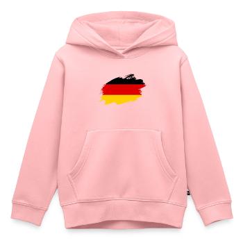 Drapeau de pavillon allemand Allemagne - Sweat Premium à capuche enfant bio - rose - Devant - AI Model Kid Female (0cm)