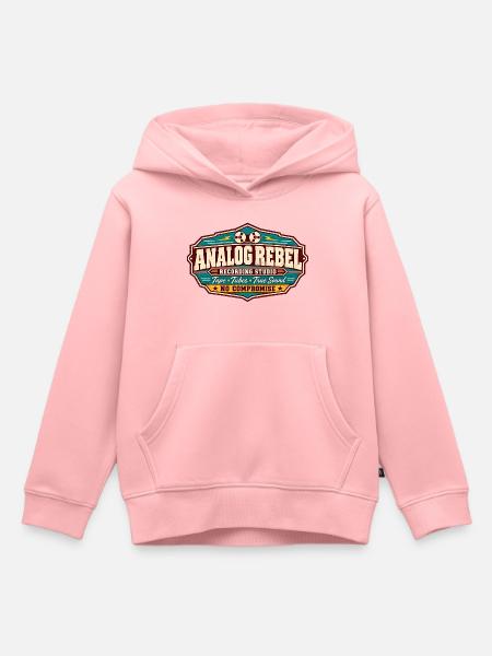 ROCK STAMP GESELLSCHAFT | Analog Rebel - Kinder Premium Organic Hoodie - Rosa