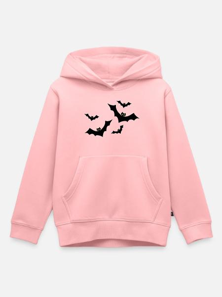 Fledermäuse gruselig Halloween - Kinder Premium Organic Hoodie - Rosa
