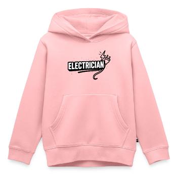 Flash de câble Motif d’Électricien - Sweat Premium à capuche enfant bio - rose - Devant - AI Model Kid Female (0cm)