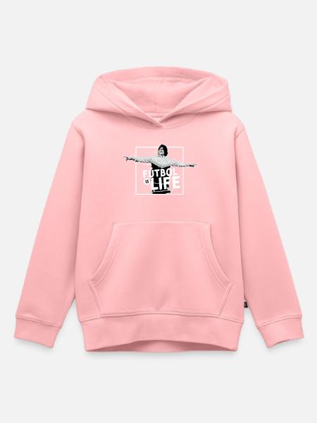 Ted Lasso Fútbol Is Life Mit Dani Rojas - Kinder Premium Organic Hoodie - Rosa